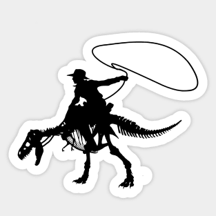 Cowboy and dinosaur Sticker